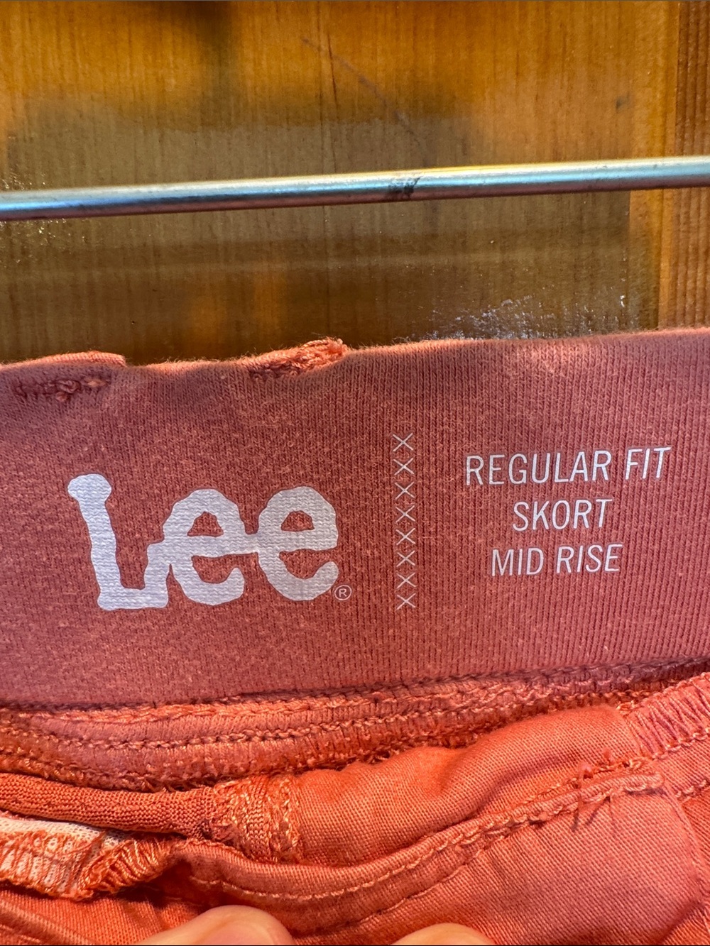 Lee Midrise Comfort Waist Coral Pink Cargo Skort Size14 Med Regular Fit - Picture 2 of 9